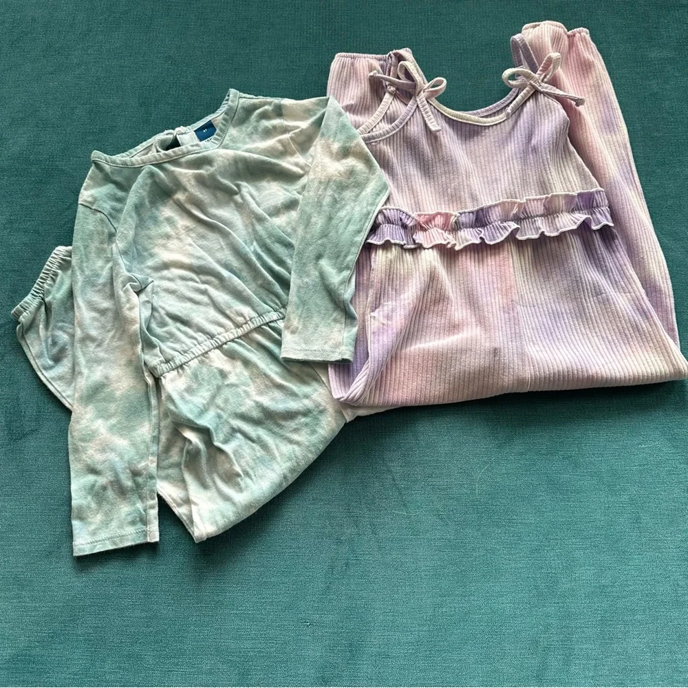 Old Navy Girls Two-Piece Pastel Green and Lavender One-Pieces
